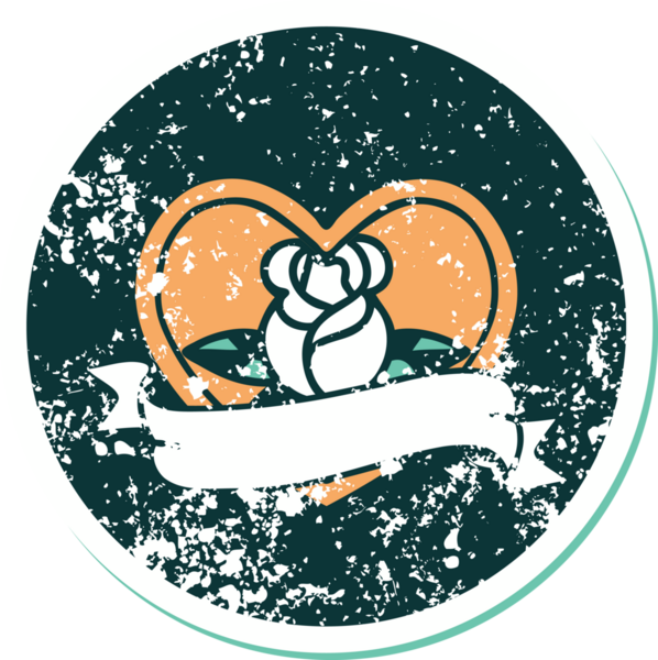 Bir insan tarafından çizilmiş kalp gülü ve bayrağının sembolik dövmeli resmi.