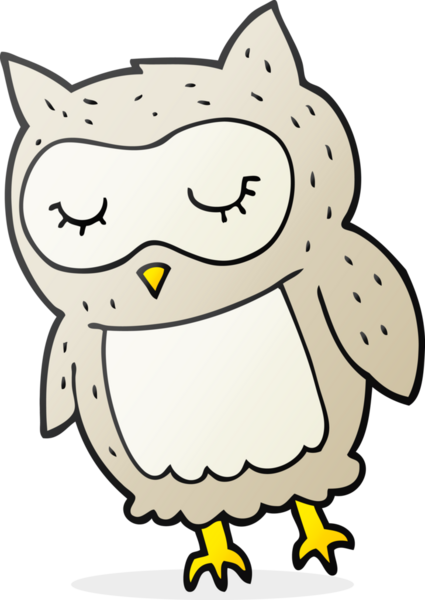 Bir insan tarafından çizilmiş baykuş çizimi.