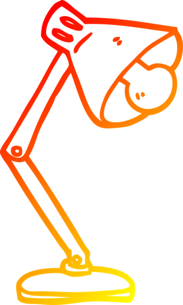 Bir insan tarafından çizilmiş çizgi film ofis lambasının sıcak çizgi çizimi
