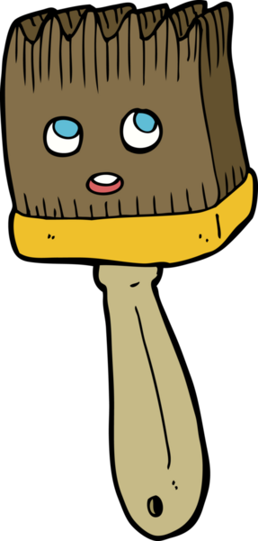 bir insan tarafından çizilmiş karikatür fırçası