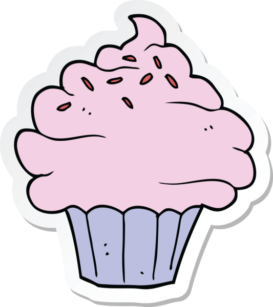 Bir insan tarafından çizilmiş bir kek etiketi.