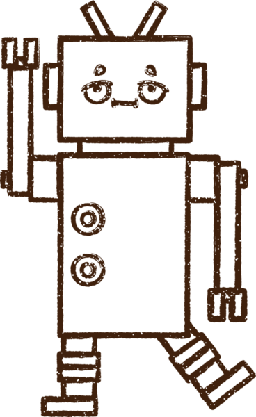 Bir insan tarafından çizilen Çılgın Robot Kömürü