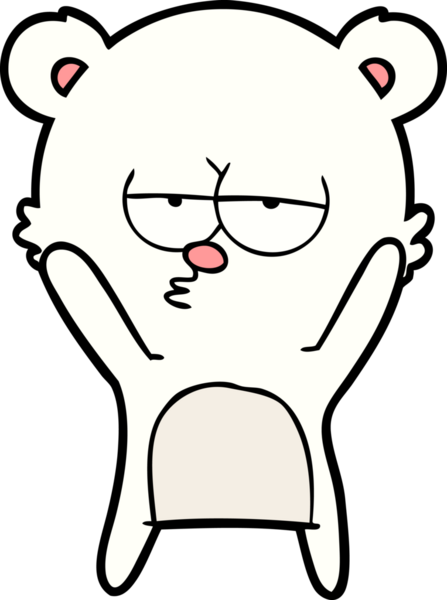 Bir insan tarafından çizilmiş kutup ayısı karikatürü