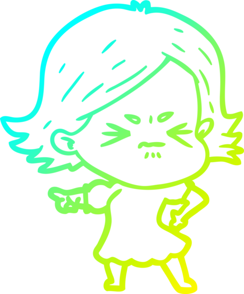 Bir insan tarafından çizilmiş kızgın bir karikatür çizimi.