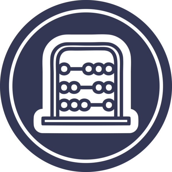 Bir insan tarafından çizilmiş geleneksel abaküs simgesi