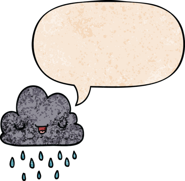 bir insan tarafından çizilmiş eski moda konuşma baloncuklu karikatür fırtına bulutu.