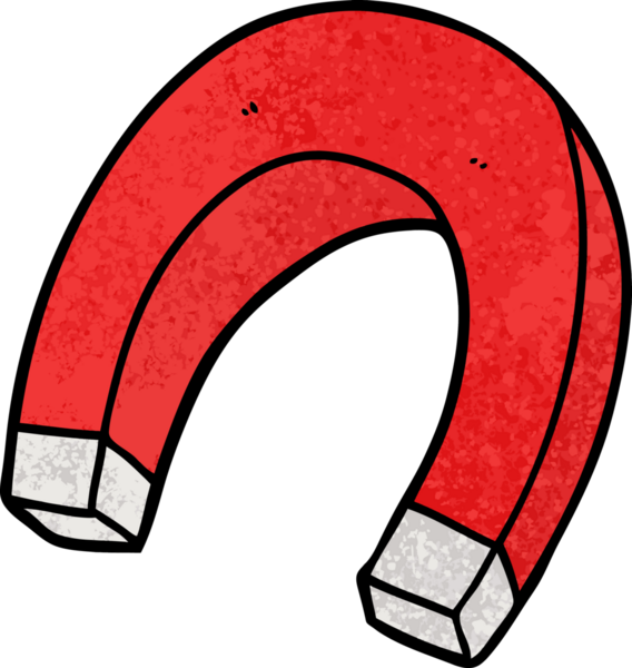 bir insan tarafından çizilmiş karikatür mıknatısı