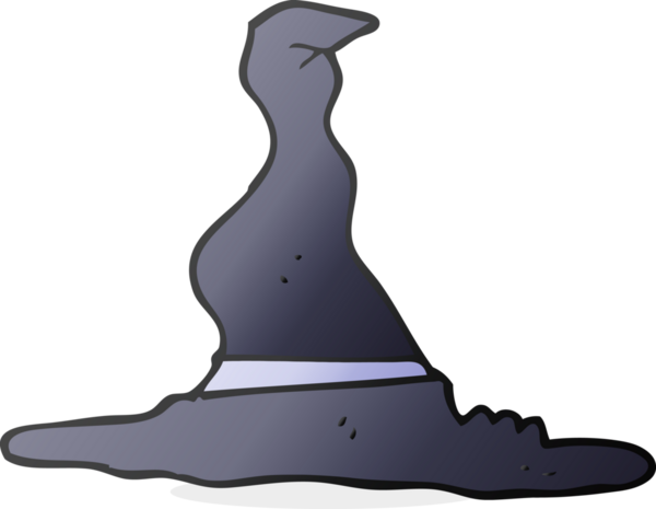 Bir insan tarafından çizilmiş karikatür cadı şapkası.