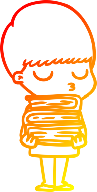 İnsan tarafından çizilmiş bir çizgi film karakteri çizimi.