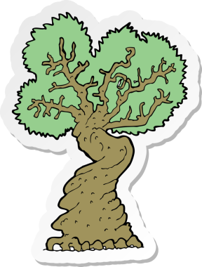 Bir insan tarafından çizilmiş koca bir ağacın çıkartması.