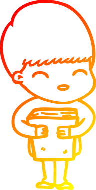 Bir insan tarafından çizilmiş mutlu çizgi film çocuğu çizimi.