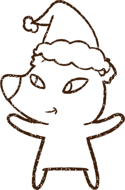 Bir insan tarafından çizilmiş Noel Ayısı Kömürü