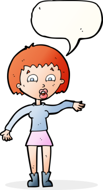 Bir insan tarafından çizilmiş konuşma balonlu bir karikatür.