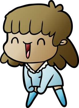 Bir insan tarafından çizilmiş karikatür kadın.