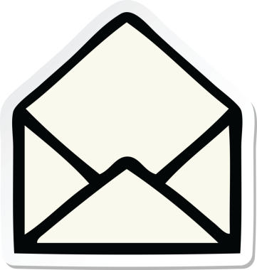 Bir insan tarafından çizilmiş şirin bir karikatür kağıdının etiketi.