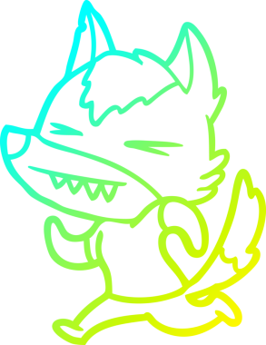 Bir insan tarafından çizilmiş kızgın bir kurt çizgi filmi.