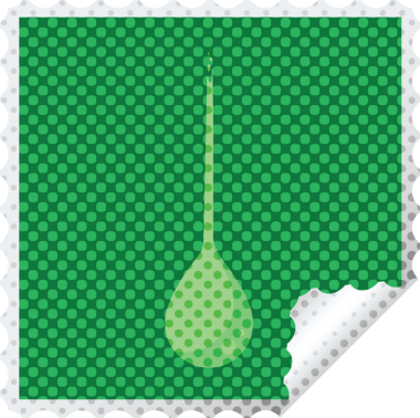 Bir insan tarafından çizilmiş sümük damlası grafiksel kare etiket