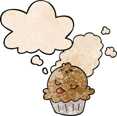 Bir insan tarafından çizilmiş grunge desenli düşünce baloncuklu şirin çizgi film turtası.