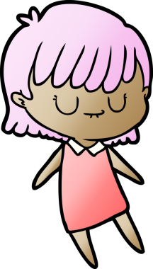 Bir insan tarafından çizilmiş karikatür kadın.