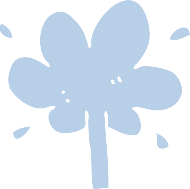 Bir insan tarafından çizilmiş düz renkli karikatür su fışkırtması