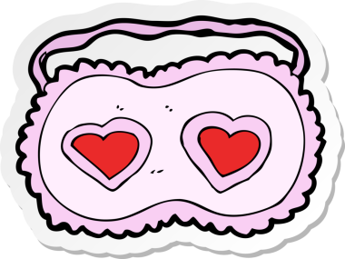 Bir insan tarafından çizilmiş aşk dolu bir maskenin çıkartması.