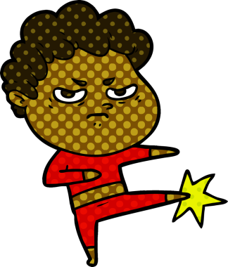 Bir insan tarafından çizilmiş kızgın bir adam.