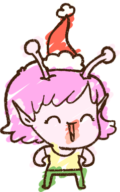 Bir insan tarafından çizilen Noel Uzaylı Tebeşiri