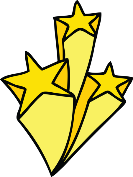 Bir insan tarafından çizilmiş garip çizgi film yıldızları.