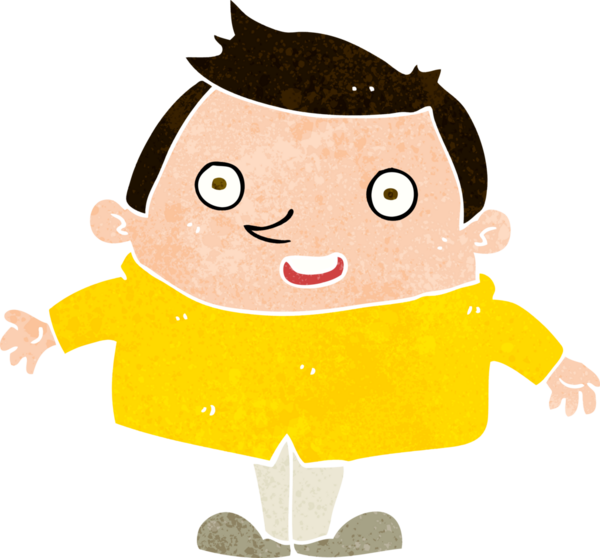 Bir insan tarafından çizilmiş mutlu bir adam.