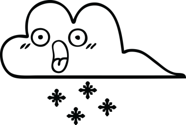 Bir insan tarafından çizilmiş fırtına kar bulutu çizimi