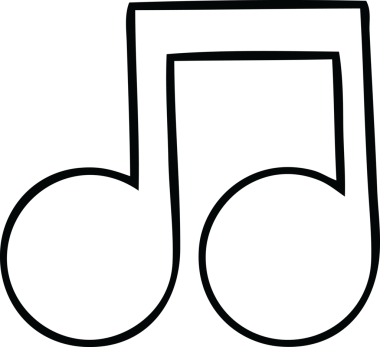 Bir insan tarafından çizilmiş bir notanın çizgi çizimi