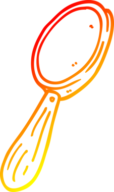 Bir insan tarafından çizilmiş çizgi film büyüteçlerinin çizimi.