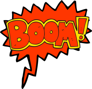 Bir insan tarafından çizilmiş serbest konuşma balonu çizgi film patlama sembolü