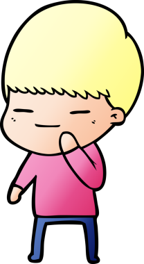 Bir insan tarafından çizilmiş kendini beğenmiş bir çocuk.