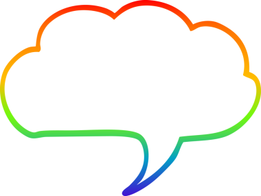 gökkuşağı gradyan çizgi çizimi bir insan tarafından çizilmiş bir çizgi ifade kabarcığı