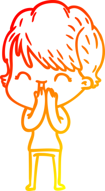 Bir insan tarafından çizilmiş gülen bir karikatür çizimi.