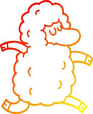 Bir insan tarafından çizilmiş bir kara koyun çizimi.