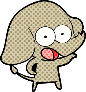 Bir insan tarafından çizilmiş şirin bir fil.