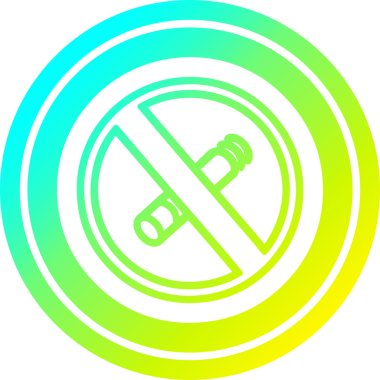 Bir insan tarafından çizilmiş, dumanı tüten dairesel simge yok