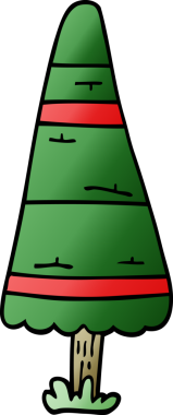 Bir insan tarafından çizilmiş bir karalama Noel ağacı.
