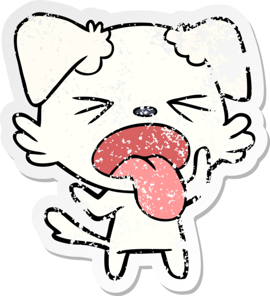 Bir insan tarafından çizilmiş iğrenç bir karikatür çıkartması.