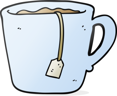 Bir insan tarafından çizilmiş serbest çizim çay kupası.