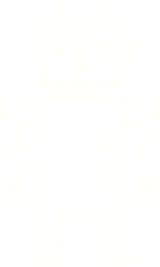 Bir insan tarafından çizilen robot tebeşiri.