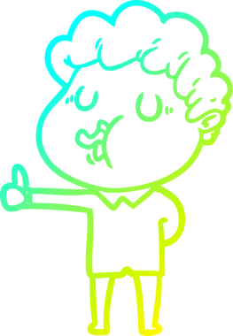 Bir insan tarafından çizilmiş bir çizgi film karakterinin çizimi.