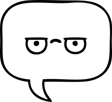 Bir insan tarafından çizilmiş bir konuşma baloncuğunun çizgi çizimi