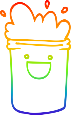 gökkuşağı gradyan çizgi çizimi bir insan tarafından çizilmiş mutlu içecekler