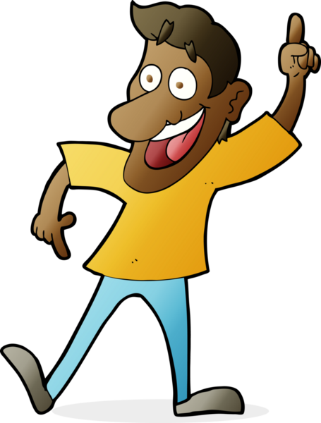 Bir insan tarafından çizilmiş harika bir fikri olan çizgi film adamı.