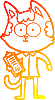 Bir insan tarafından çizilmiş mutlu bir çizgi film satıcısının sıcak çizgi çizimi