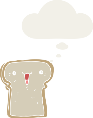 Düşünce baloncuğu olan karikatür çizimi bir insan tarafından çizilmiş