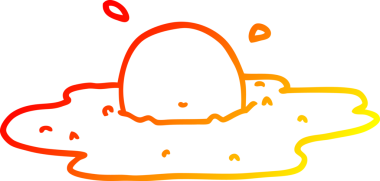 Bir insan tarafından çizilmiş sıcak gradyan bir yumurta çizimi.